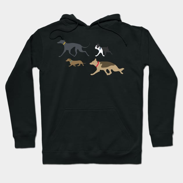 Dog walkies 1 Hoodie by rsutton